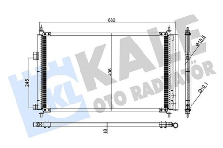 TOYOTA Радиатор кондиционера Previa III,Rav 4 III 05- Kale 390000