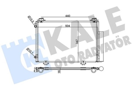 TOYOTA радіатор кондиціонера Yaris 99- Kale 390200 (фото 1)