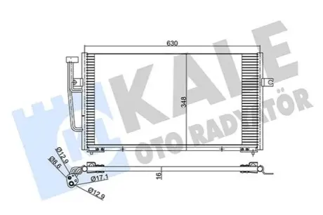 KALE VOLVO Радіатор кондиціонера S40 I,V40 95 Kale 390400 Купити в Україні