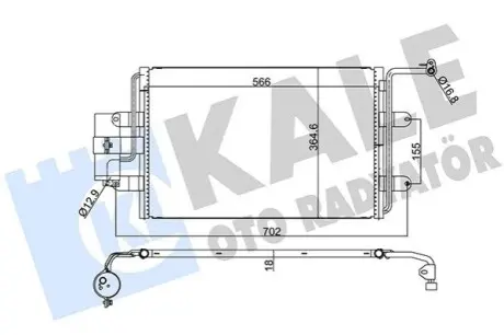 KALE VW Радіатор кондиціонера Audi A3, Skoda Octavia II, SuperB, Caddy III,Golf V,VI, Touran Kale 390600 Купити в Україні
