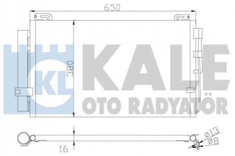 HYUNDAI радіатор кондиціонера Matrix 1.6/1.8 01- Kale 391300