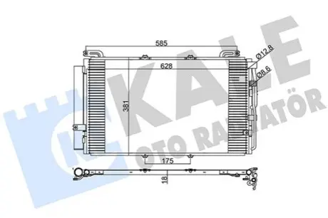 KALE HYUNDAI Радиатор кондиционера Matrix 1.6/1.8 01- Kale 391300 Купить в Украине