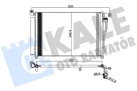 KALE HYUNDAI Радиатор кондиционера Accent III 05- Kale 391400 Купить в Украине