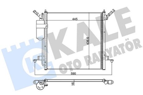 MITSUBISHI Радіатор кондиціонера L200 07- Kale 393100 (фото 1)