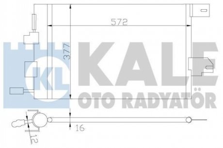 OPEL Радіатор кондиціонера (Конденсатор) Astra G, Zafira A Kale 393300 (фото 1)