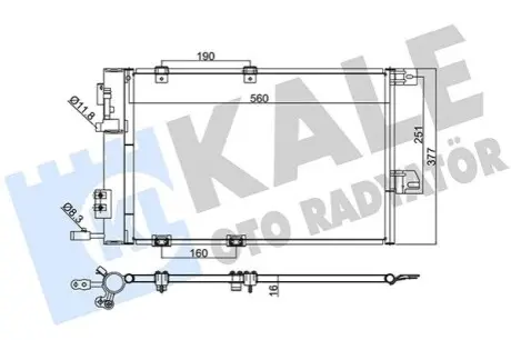 KALE OPEL Радиатор кондиционера (Конденсатор) Astra G, Zafira A Kale 393300 Купить в Украине