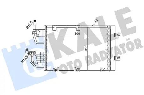 KALE OPEL Радіатор кондиціонера (конденсатор) Astra H, Zafira B Kale 393500 Купити в Україні