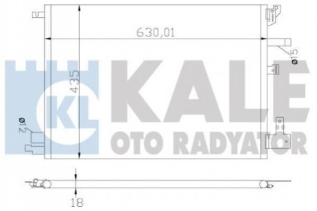 VOLVO Радіатор кондиціонера S60 I,S80 I,V70 II,XC70 05- Kale 394200 (фото 1)