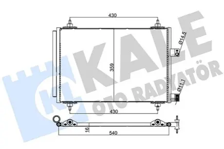 KALE CITROEN Радиатор кондиционера (Конденсатор) C5 II, III, Peugeot 407 Kale 429500 Купить в Украине