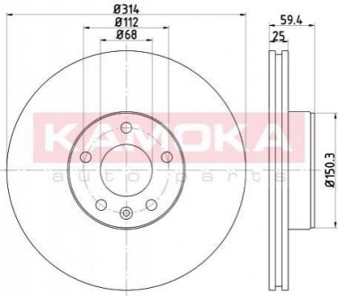 Тормозной диск KAMOKA 1031019
