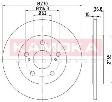 Гальмівні диски TOYOTA AURIS 07- (D4D) KAMOKA 1031031