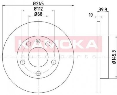 Тормозной диск KAMOKA 1031112 (фото 1)