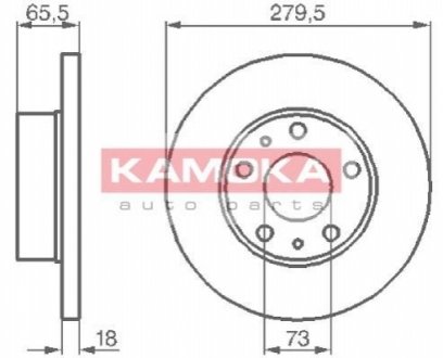 Тормозной диск KAMOKA 1031516 (фото 1)