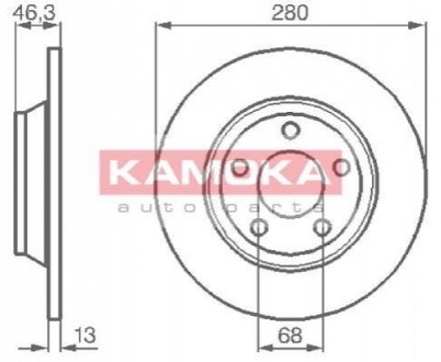 Тормозные диски AUDI A4 95-01 KAMOKA 1031518