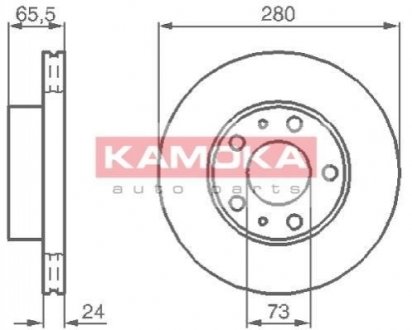 Тормозной диск KAMOKA 1031534 (фото 1)