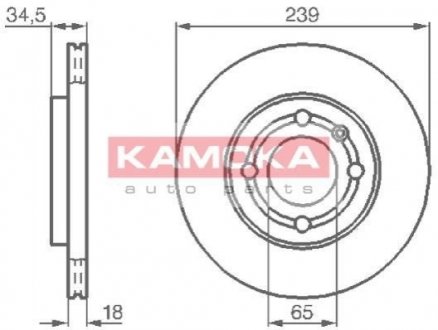 Гальмівний диск KAMOKA 1031624
