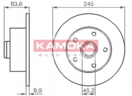 Гальмівні диски KAMOKA 1031660 (фото 1)