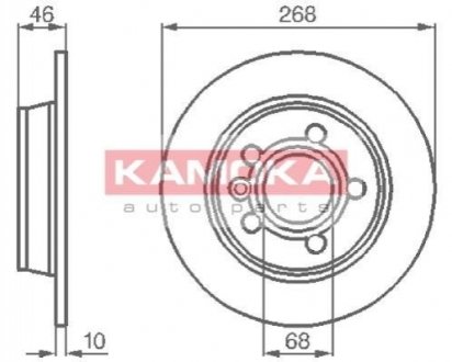 Тормозной диск KAMOKA 1031694 (фото 1)