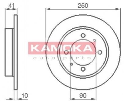 Тормозной диск KAMOKA 1031772 (фото 1)
