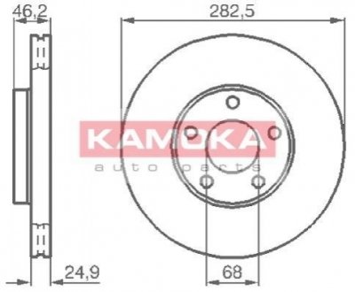 Тормозной диск KAMOKA 1032028 (фото 1)
