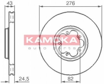 Тормозной диск KAMOKA 1032226 (фото 1)