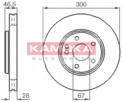 Тормозной диск KAMOKA 1032272 (фото 1)