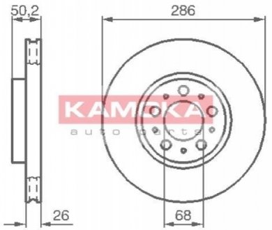 Гальмівний диск KAMOKA 1032326