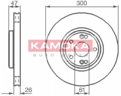 Гальмівний диск KAMOKA 1032410 (фото 1)