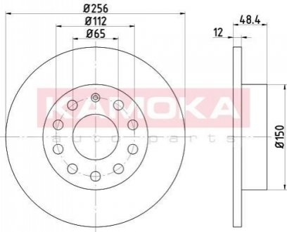 Тормозные диски AUDI A3 03-/SKODA OCTAVIA 04-/SUPERB 08- KAMOKA 1032552