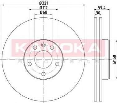 Тормозной диск KAMOKA 1032554 (фото 1)