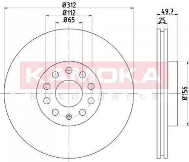 Тормозной диск KAMOKA 1032610