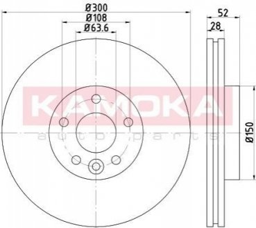 Тормозные диски FORD MONDEO IV 07- KAMOKA 103292