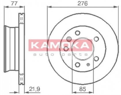 Тормозные диски передние KAMOKA 103306 (фото 1)
