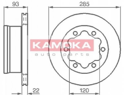 Гальмівні диски задні KAMOKA 103382 (фото 1)
