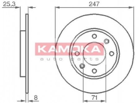 Тормозной диск KAMOKA 103488 (фото 1)
