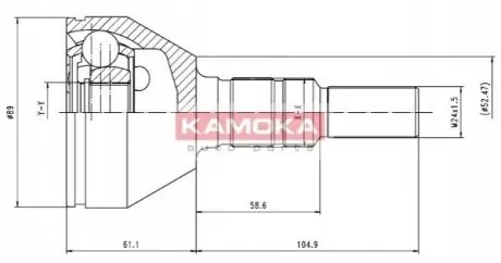 Шарнирный набор, приводной вал KAMOKA 6035 Купить в Украине