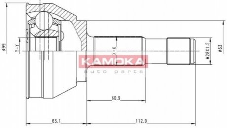 Шрус зовнішній KAMOKA 6152 (фото 1)