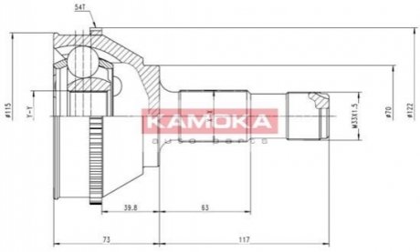 Шарнирный набор, приводной вал KAMOKA 6508