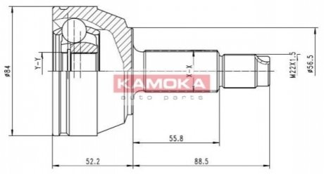 Шарнирный набор, приводной вал KAMOKA 6514