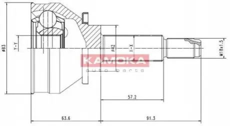 К-т шарнирный приводного вала KAMOKA 6640 Купить в Украине