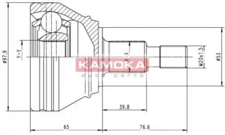 Шарнирный набор, приводной вал KAMOKA 6681 Купить в Украине