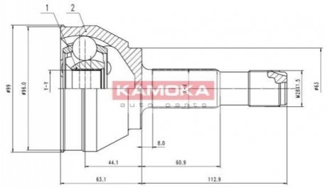 Шарнирный набор, приводной вал KAMOKA 6706