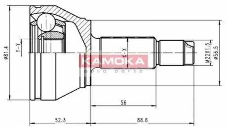 Шарнірний набір, привідний вал KAMOKA 6708 Купити в Україні