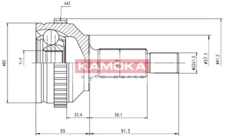 К-т шарнiрний привiдного валу KAMOKA 6714