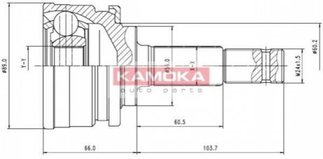 Шарнирный набор, приводной вал KAMOKA 6754