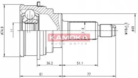 ШРУС KAMOKA 6836