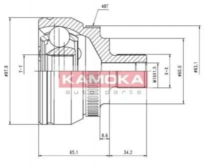 Шарнирный набор, приводной вал KAMOKA 7050 Купить в Украине