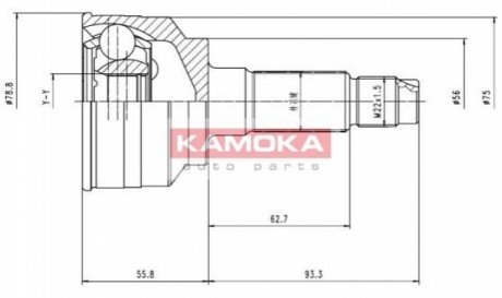 Шарнирный набор, приводной вал KAMOKA 7068