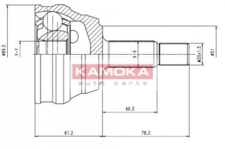 Шарнирный набор, приводной вал - (321498099C, 811498099, 811408311) KAMOKA 7094