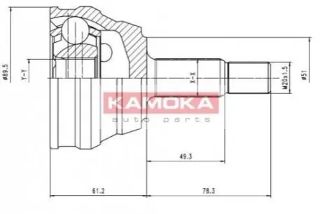 Шарнірний набір, привідний вал KAMOKA 7094 Купити в Україні